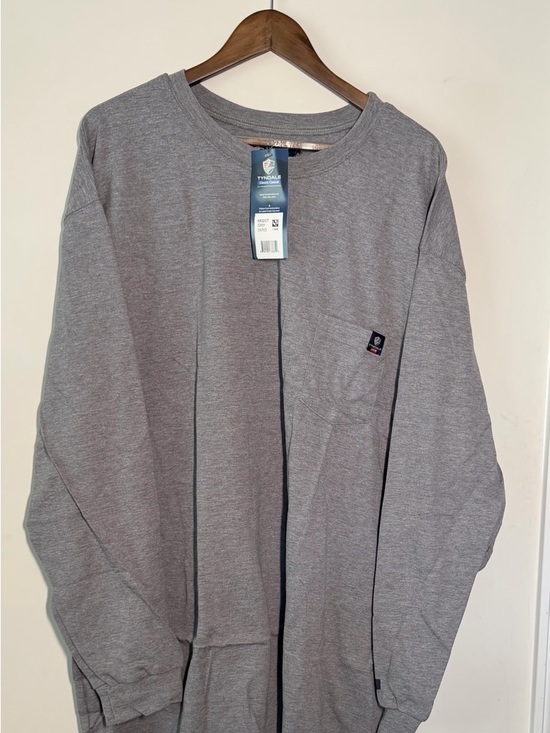 Tyndale Gray Long Sleeve Pocket Shirt Size 3XL - Picture 5 of 7